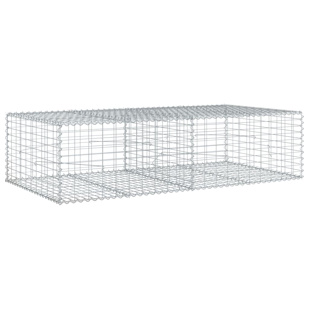 Panier gabion avec couvercle 200x100x50 cm fer galvanisé