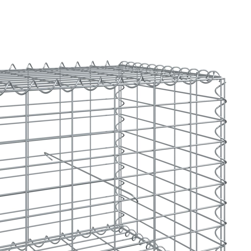 Panier gabion avec couvercle 200x100x50 cm fer galvanisé