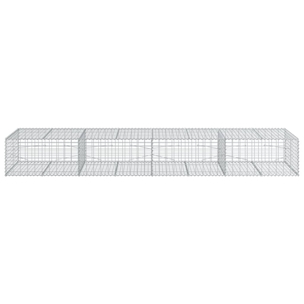 Panier gabion avec couvercle 400x100x50 cm fer galvanisé