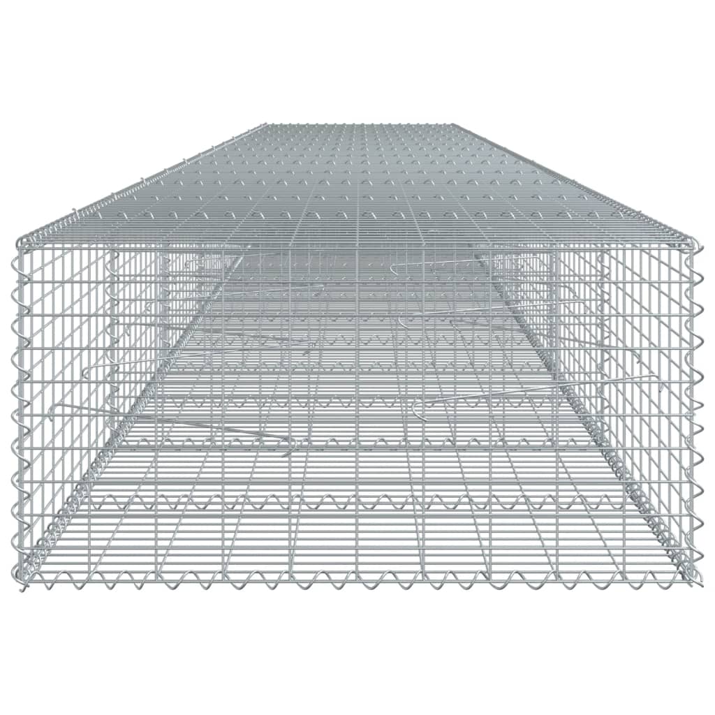 Panier gabion avec couvercle 700x100x50 cm fer galvanisé