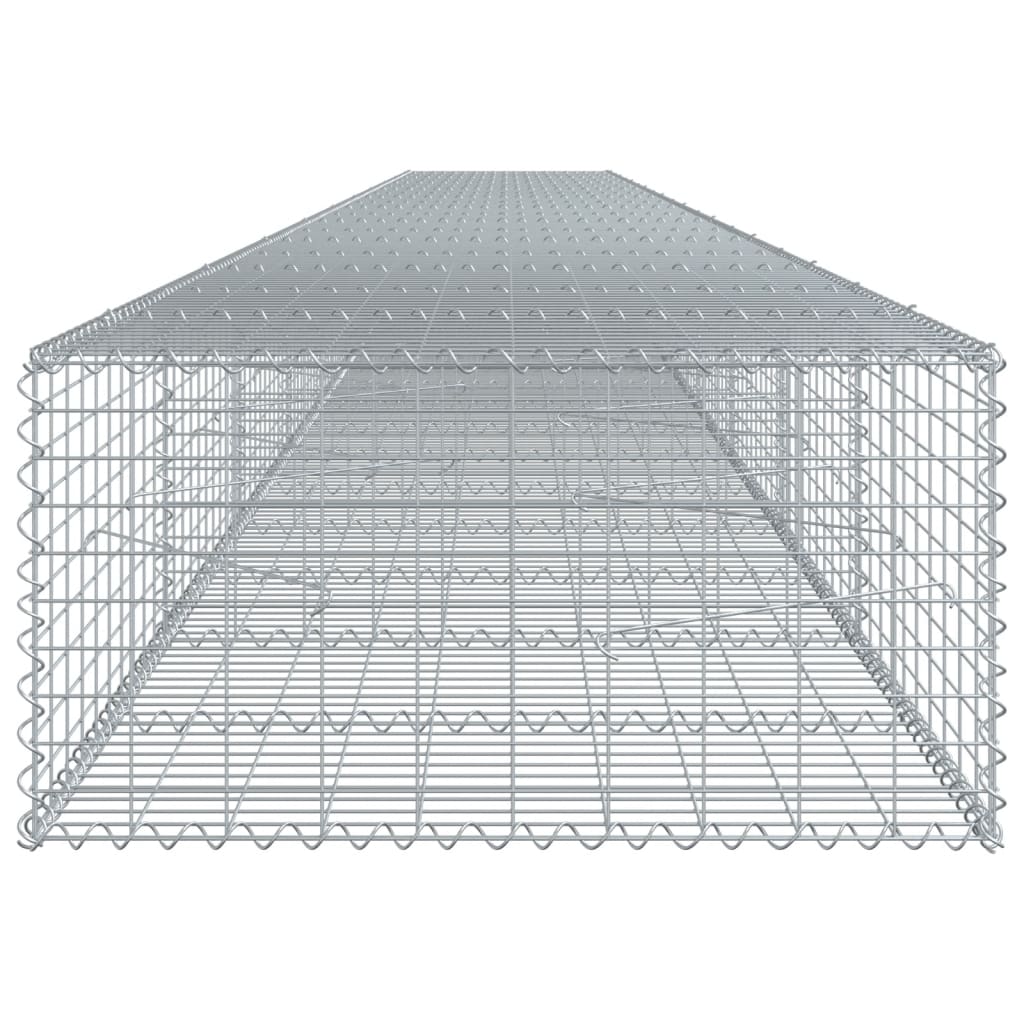 Panier gabion avec couvercle 1000x100x50 cm fer galvanisé