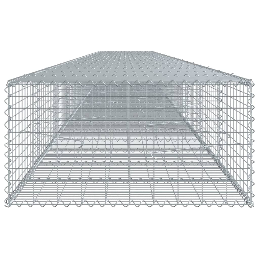 Panier gabion avec couvercle 1100x100x50 cm fer galvanisé