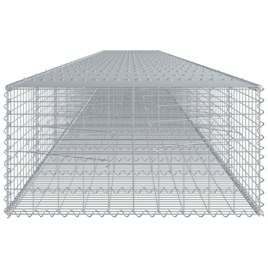 Panier gabion avec couvercle 1200x100x50 cm fer galvanisé