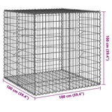 Panier gabion avec couvercle 100x100x100 cm fer galvanisé