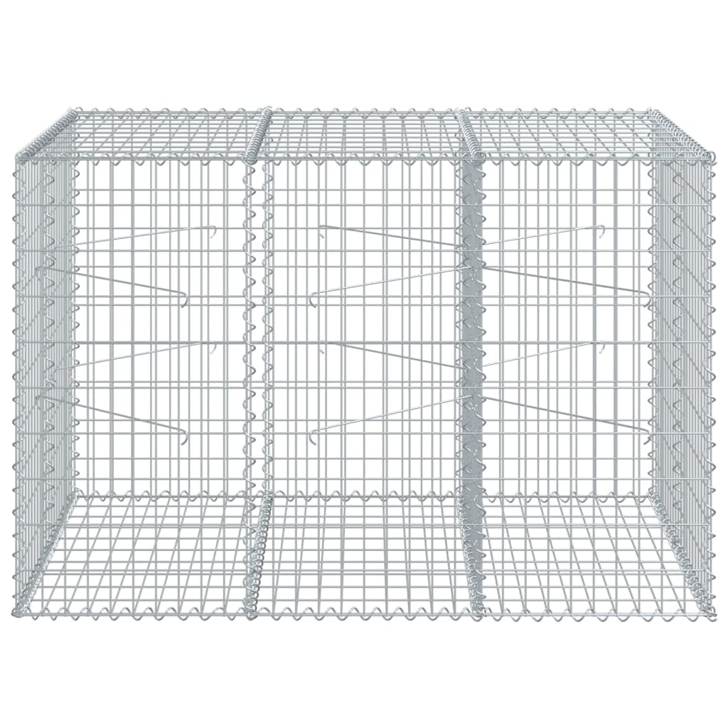 Panier gabion avec couvercle 150x100x100 cm fer galvanisé