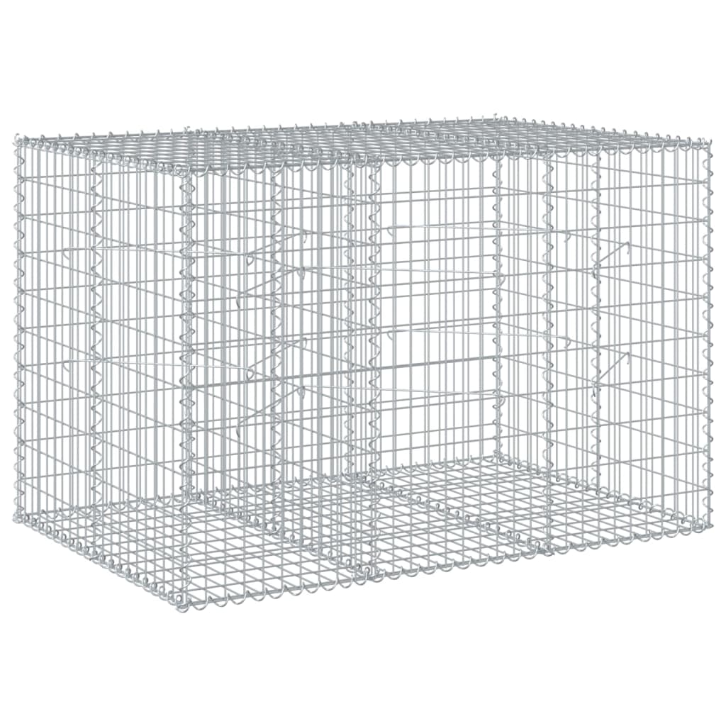 Panier gabion avec couvercle 150x100x100 cm fer galvanisé