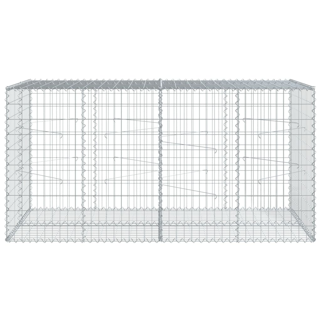 Panier gabion avec couvercle 200x100x100 cm fer galvanisé