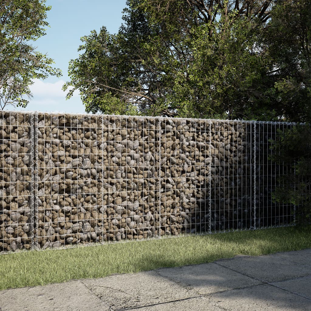 Panier gabion avec couvercle 200x100x100 cm fer galvanisé