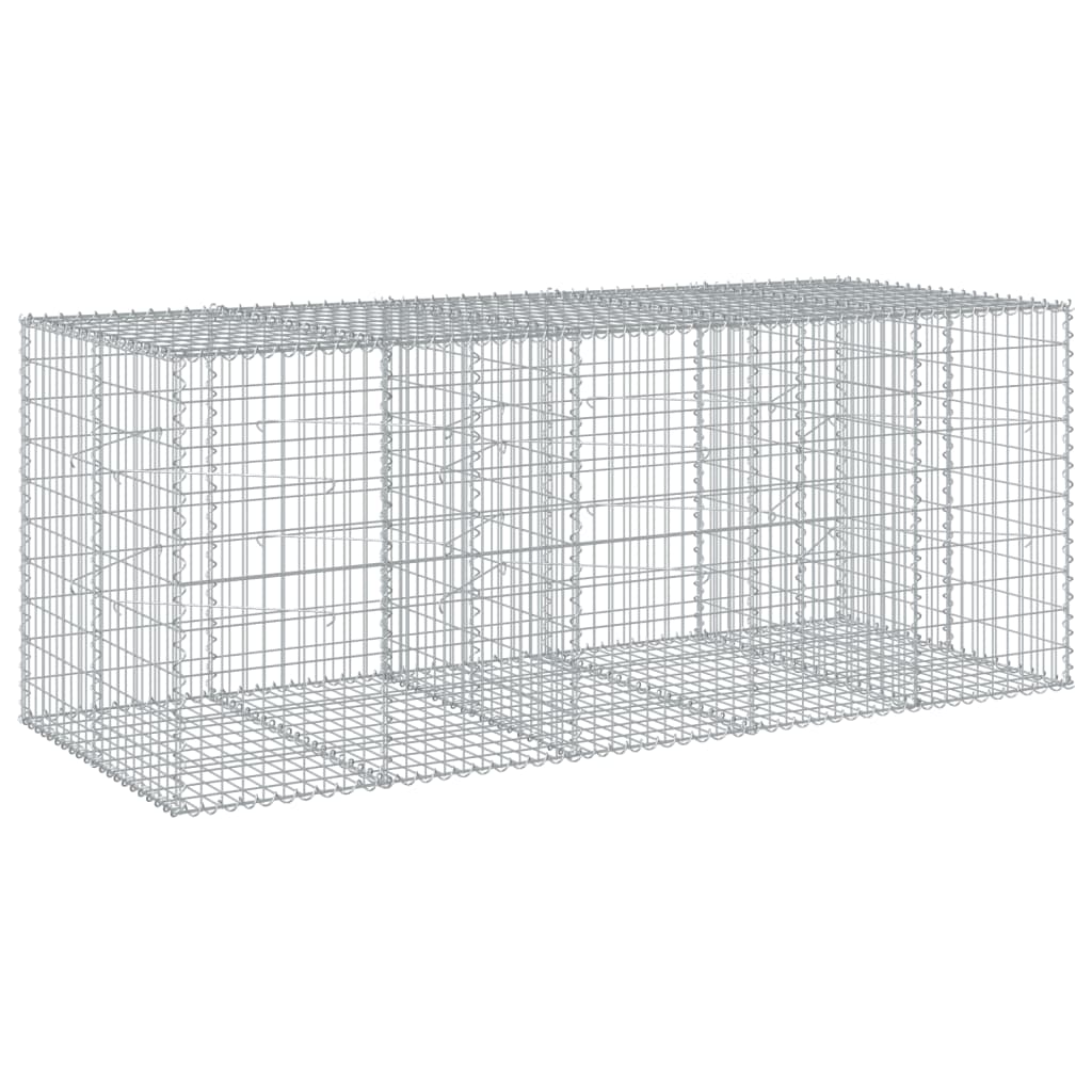 Panier gabion avec couvercle 250x100x100 cm fer galvanisé