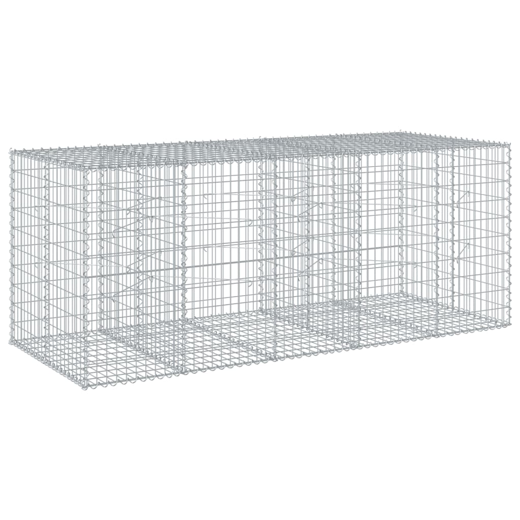 Panier gabion avec couvercle 250x100x100 cm fer galvanisé