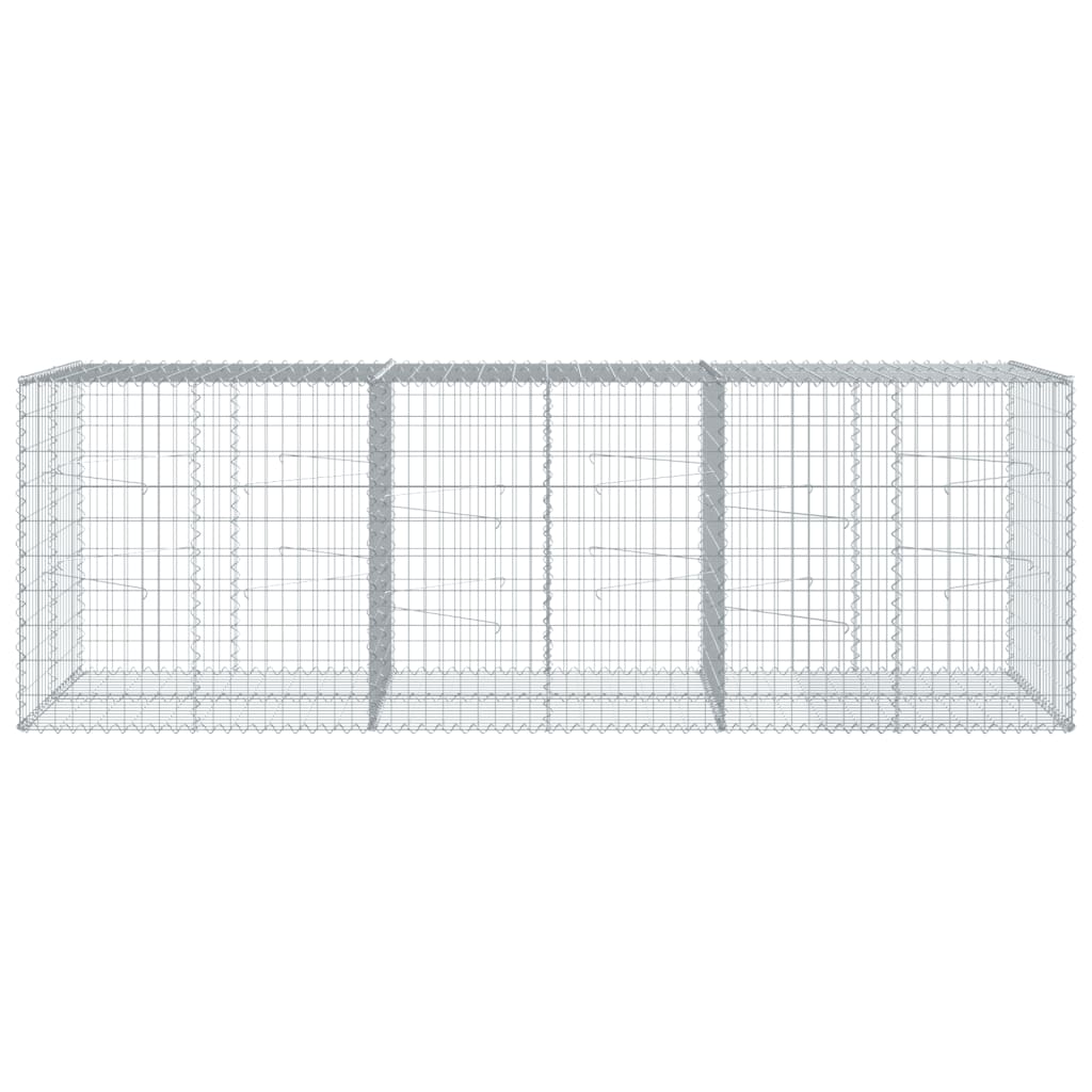 Panier gabion avec couvercle 300x100x100 cm fer galvanisé