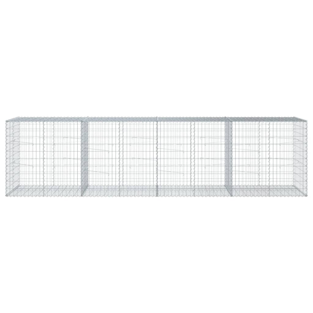 Panier gabion avec couvercle 400x100x100 cm fer galvanisé