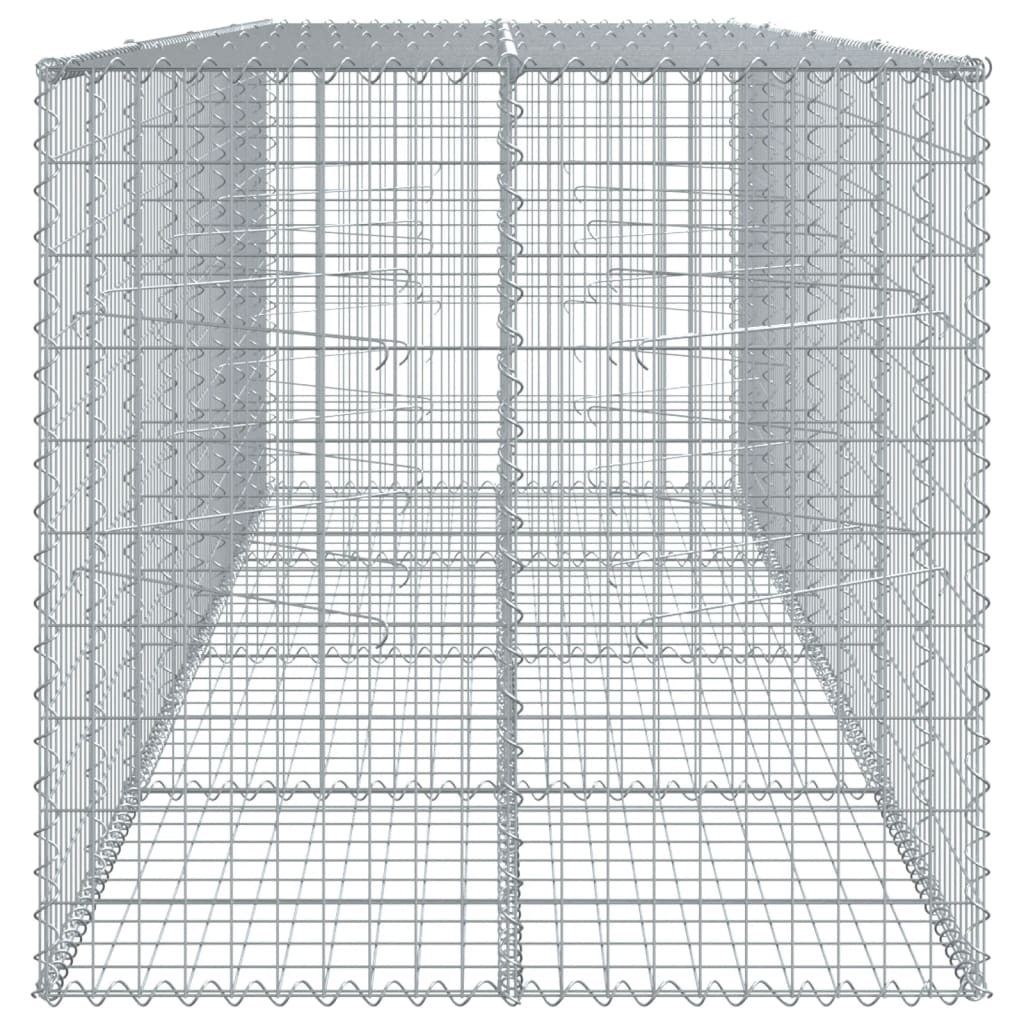 Gabion basket with lid 400x100x100 cm galvanized iron