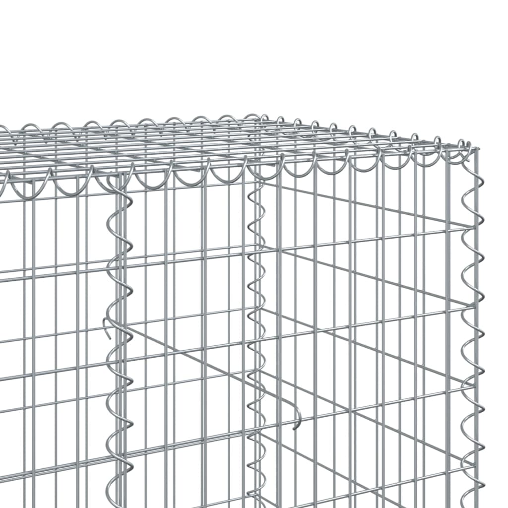 Gabion basket with lid 400x100x100 cm galvanized iron