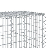 Gabion basket with lid 400x100x100 cm galvanized iron