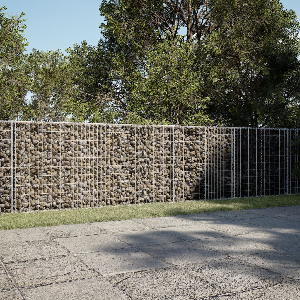 Gabion basket with lid 400x100x100 cm galvanized iron