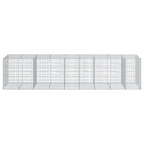 Panier gabion avec couvercle 450x100x100 cm fer galvanisé