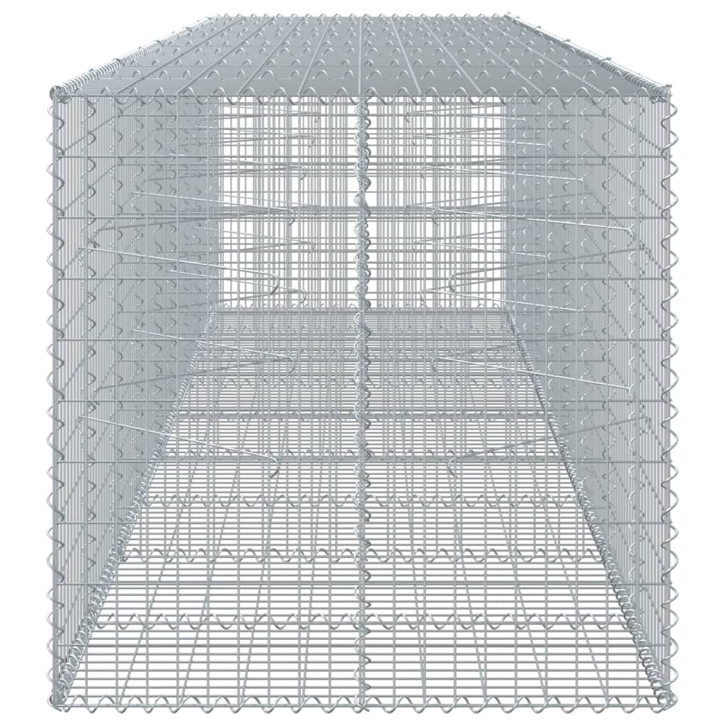 Panier gabion avec couvercle 450x100x100 cm fer galvanisé