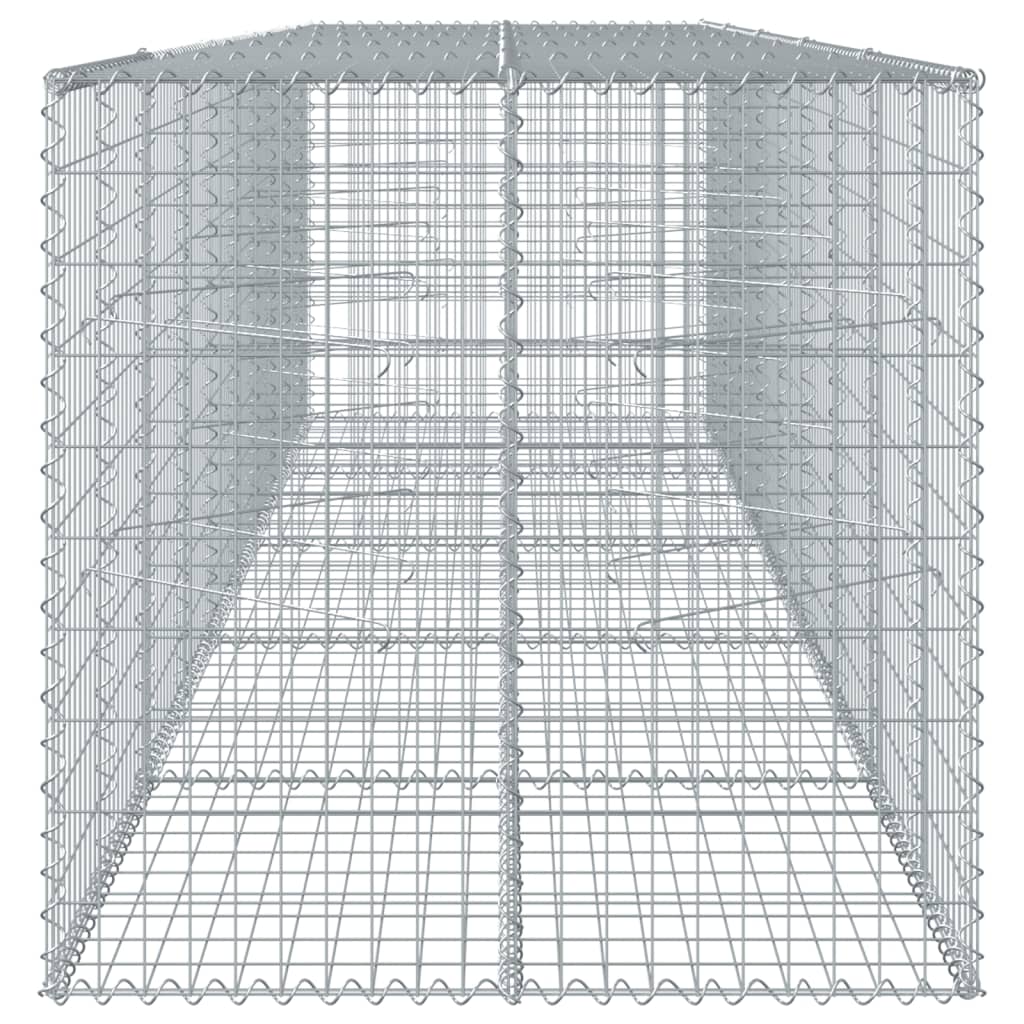 Panier gabion avec couvercle 500x100x100 cm fer galvanisé