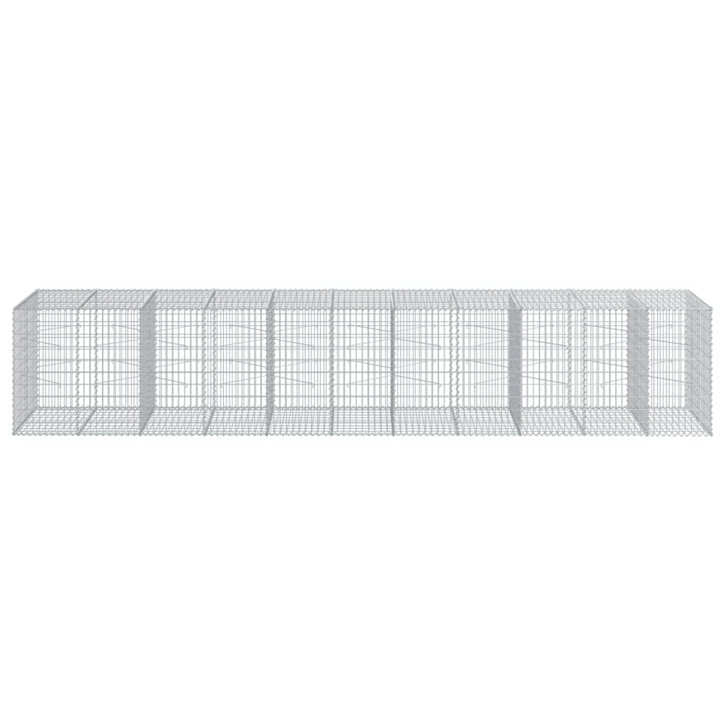 Panier gabion avec couvercle 550x100x100 cm fer galvanisé