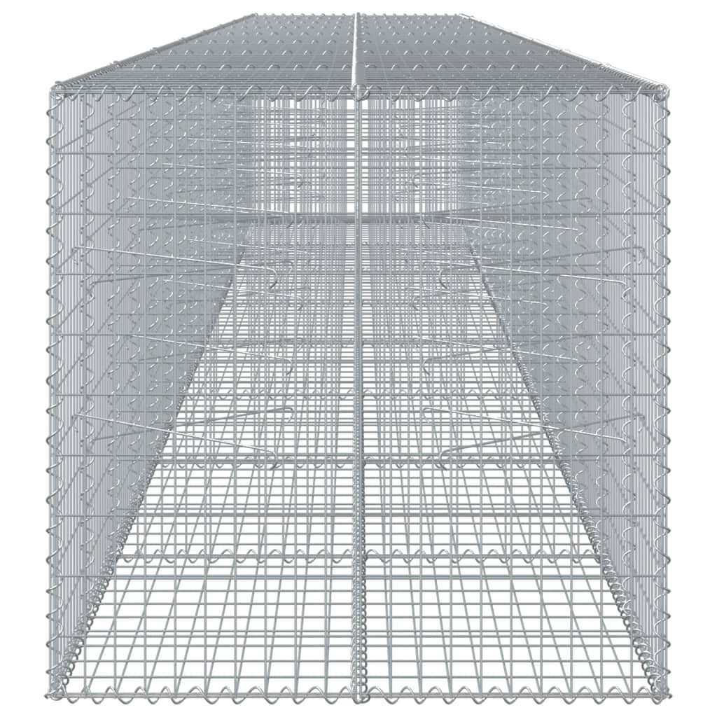 Gabion basket with lid 800x100x100 cm galvanized iron