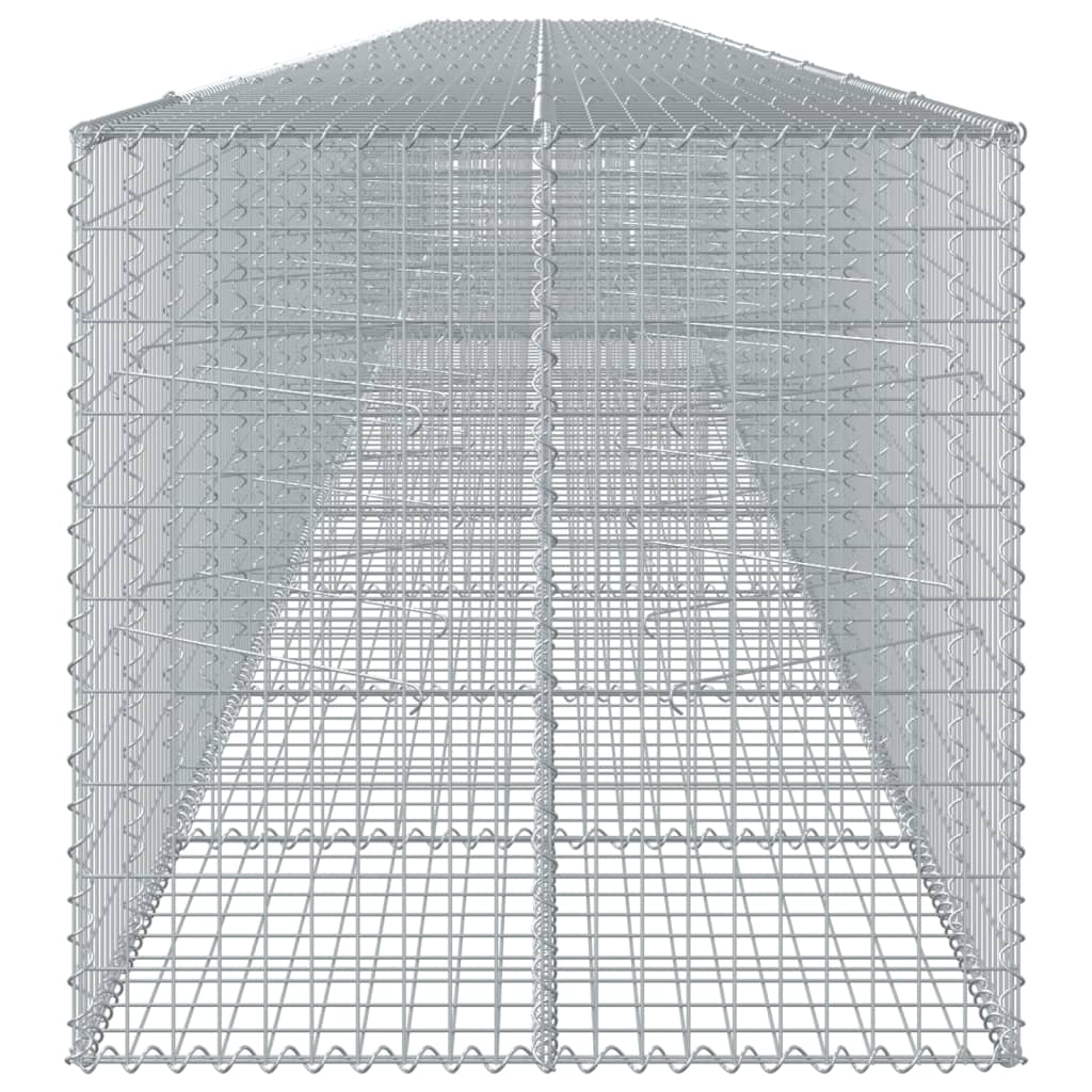 Panier gabion avec couvercle 1200x100x100 cm fer galvanisé