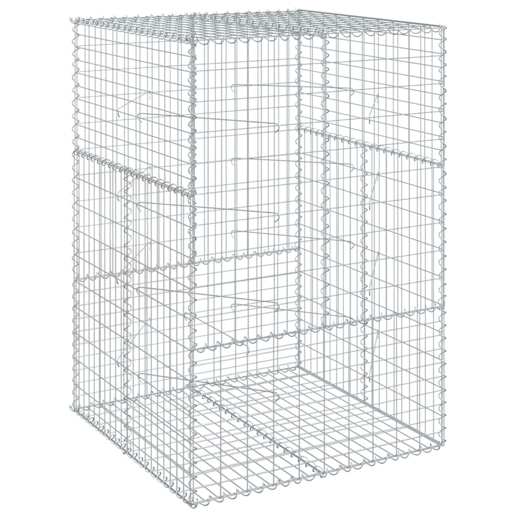 Panier gabion avec couvercle 100x100x150 cm fer galvanisé