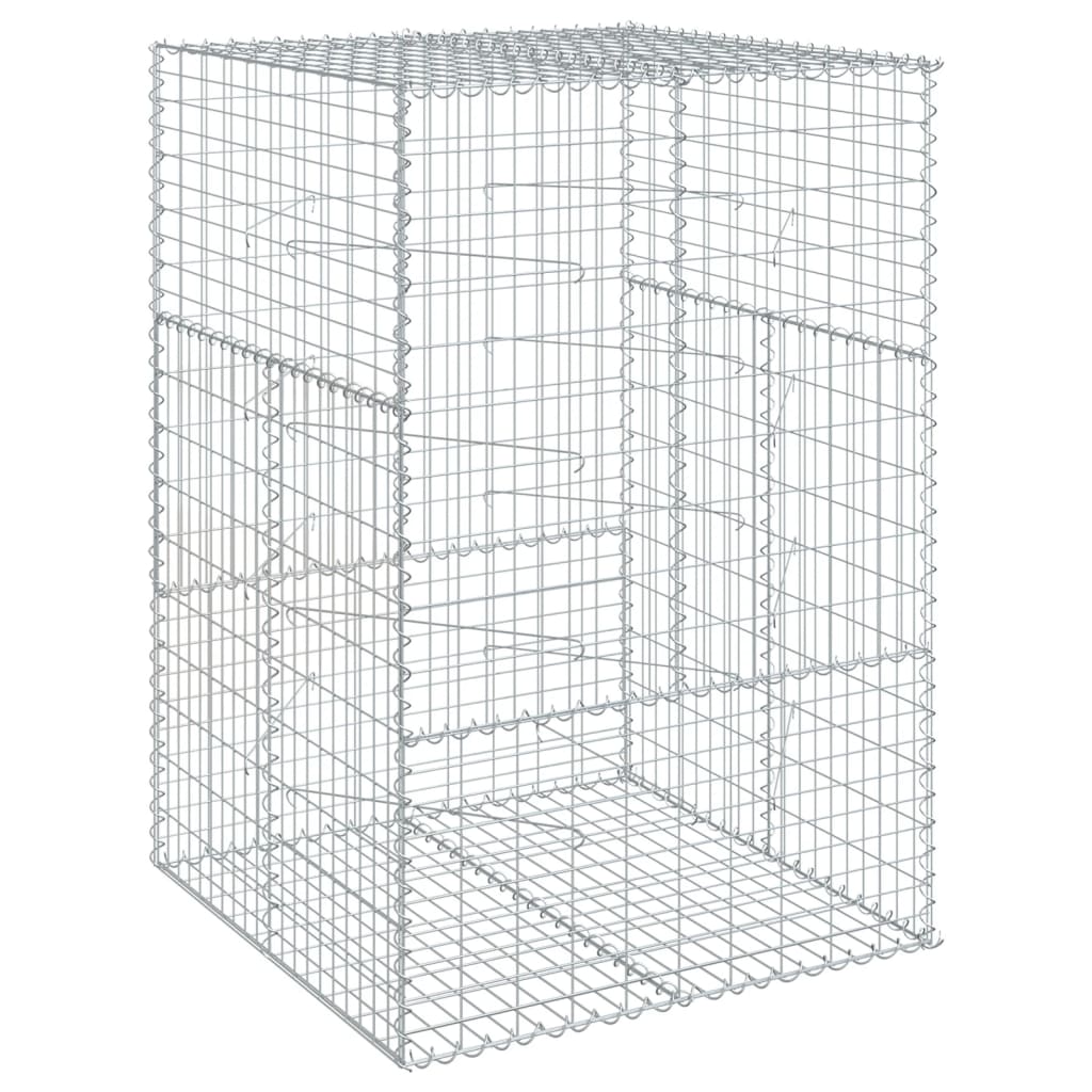 Panier gabion avec couvercle 100x100x150 cm fer galvanisé