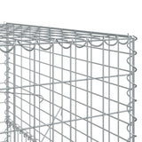 Panier gabion avec couvercle 100x100x150 cm fer galvanisé