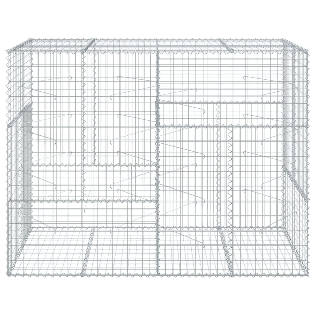 Panier gabion avec couvercle 200x100x150 cm fer galvanisé