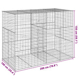 Panier gabion avec couvercle 200x100x150 cm fer galvanisé