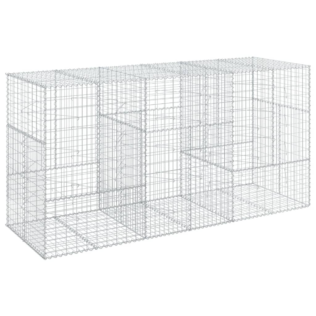 Panier gabion avec couvercle 300x100x150 cm fer galvanisé