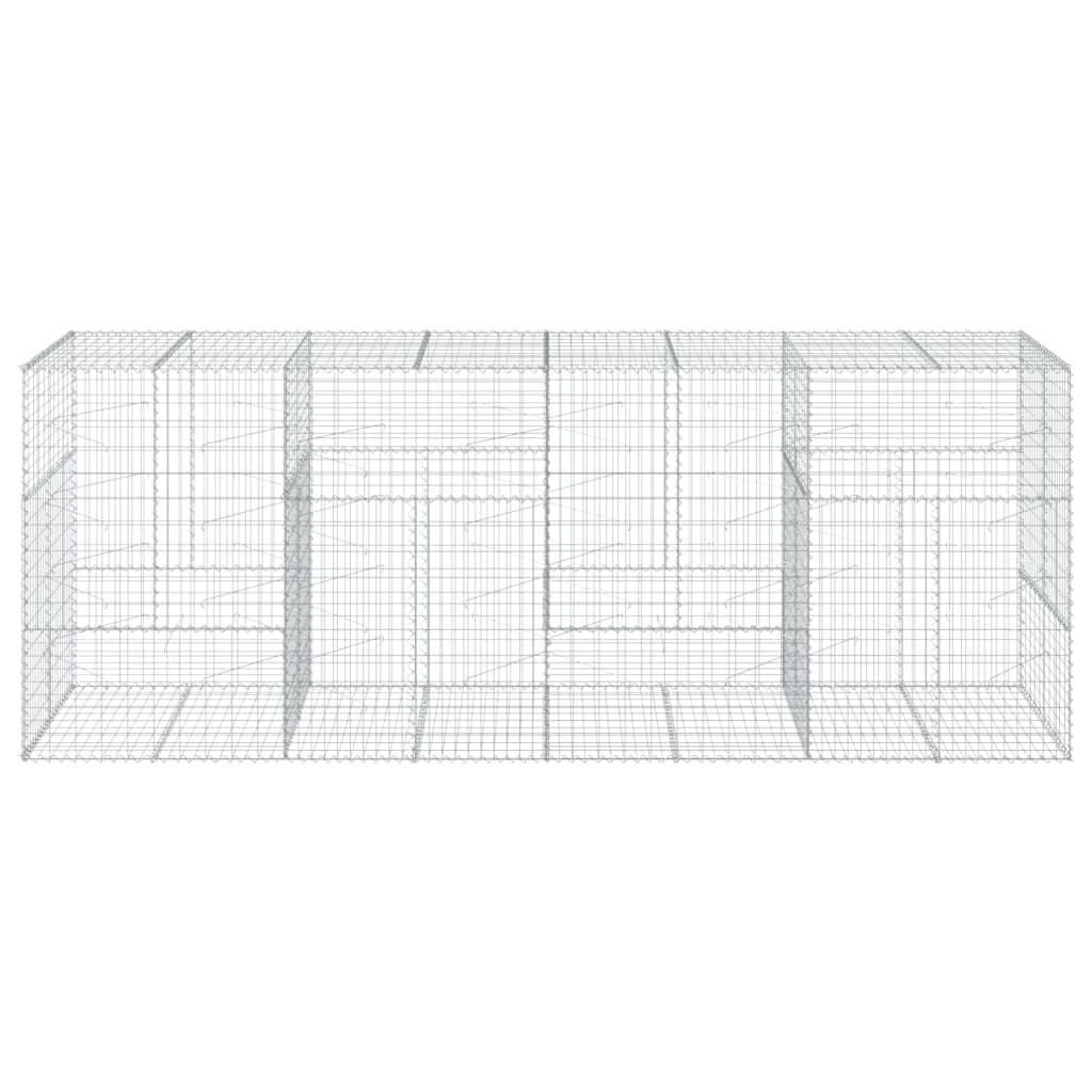 Panier gabion avec couvercle 400x100x150 cm fer galvanisé