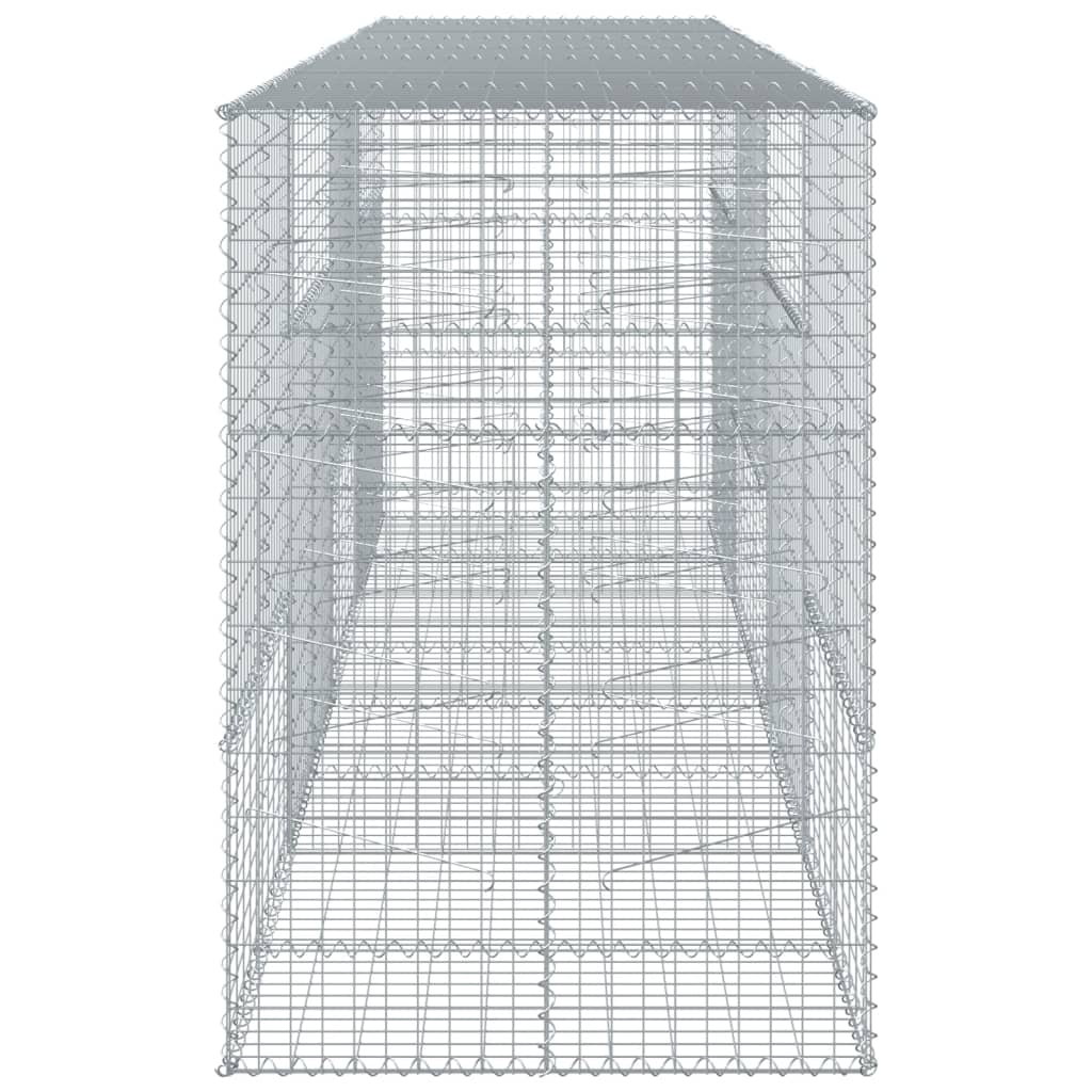 Panier gabion avec couvercle 400x100x150 cm fer galvanisé