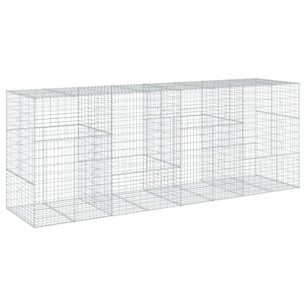 Panier gabion avec couvercle 400x100x150 cm fer galvanisé