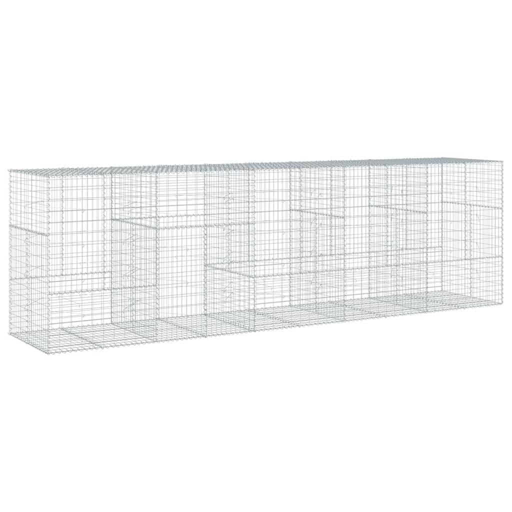 Panier gabion avec couvercle 500x100x150 cm fer galvanisé