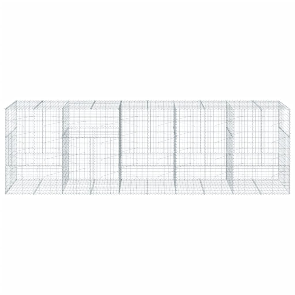 Panier gabion avec couvercle 500x100x150 cm fer galvanisé