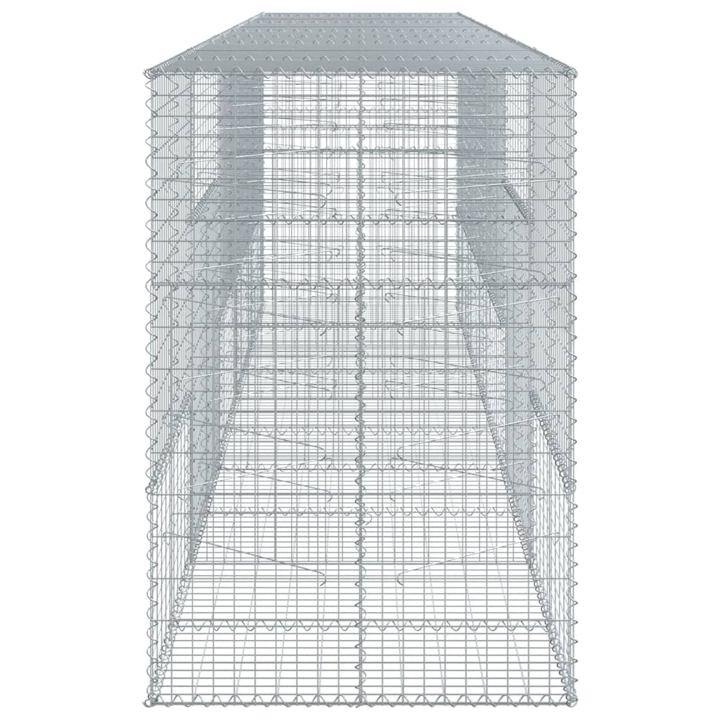 Panier gabion avec couvercle 500x100x150 cm fer galvanisé