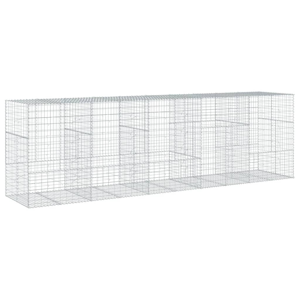 Panier gabion avec couvercle 500x100x150 cm fer galvanisé