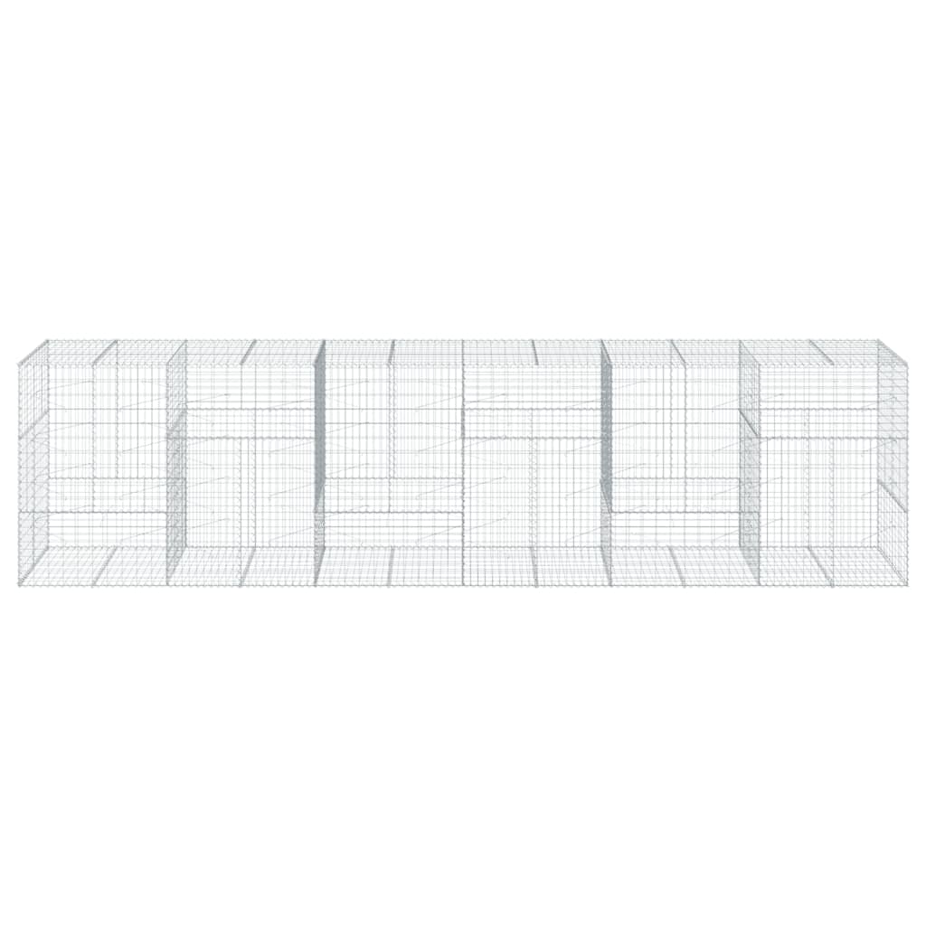 Panier gabion avec couvercle 600x100x150 cm fer galvanisé