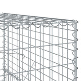 Panier gabion avec couvercle 600x100x150 cm fer galvanisé