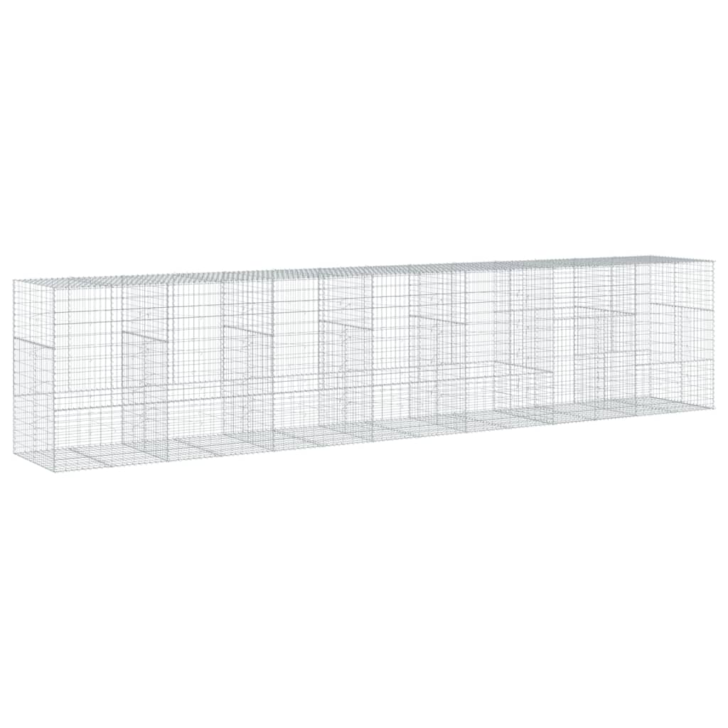 Panier gabion avec couvercle 700x100x150 cm fer galvanisé