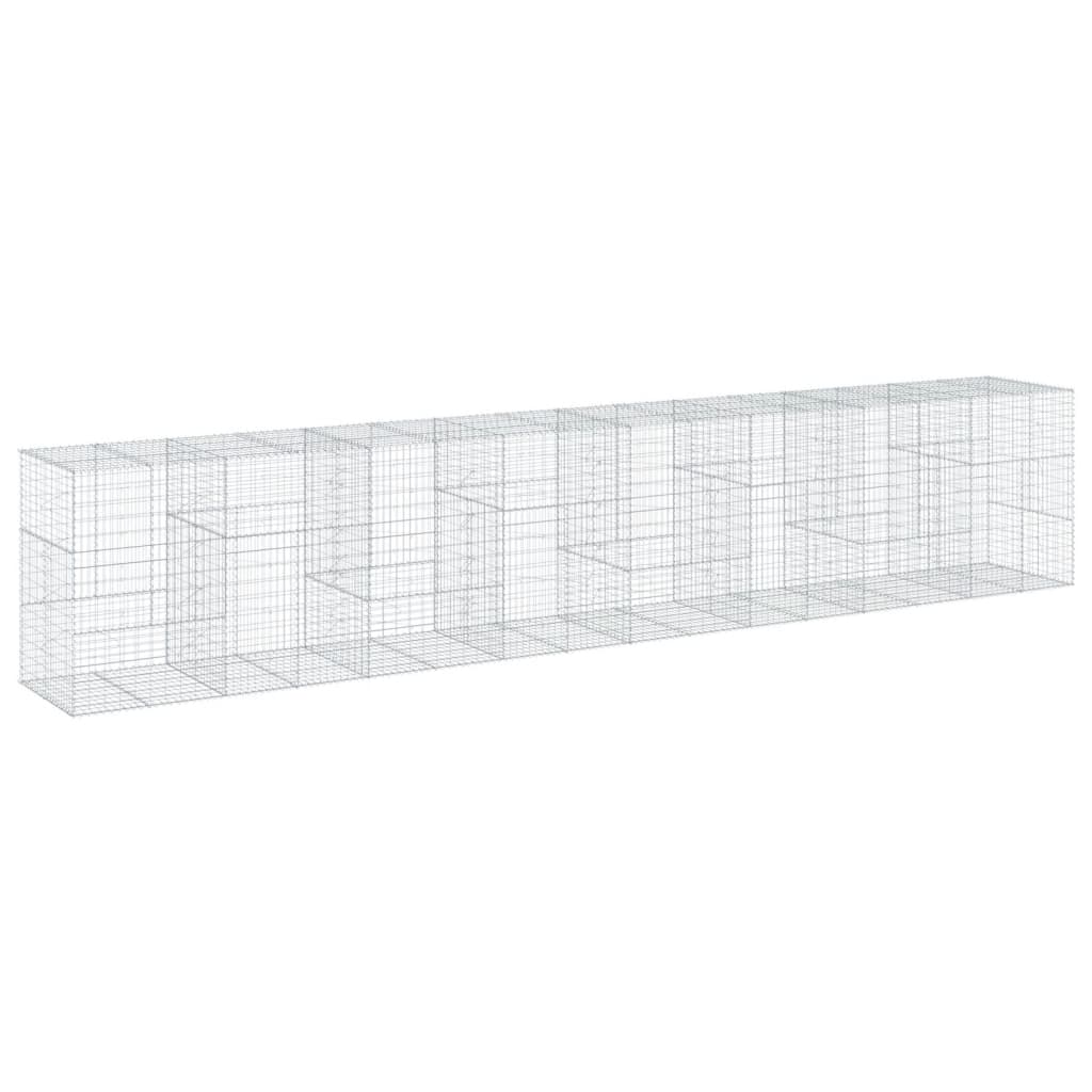 Panier gabion avec couvercle 800x100x150 cm fer galvanisé