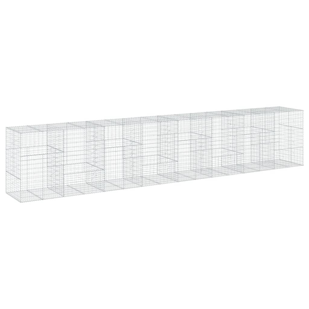 Panier gabion avec couvercle 800x100x150 cm fer galvanisé