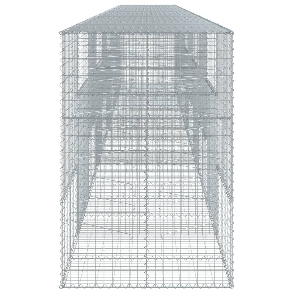 Panier gabion avec couvercle 1000x100x150 cm fer galvanisé