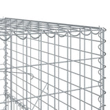 Gabion basket with lid 1100x100x150 cm galvanized iron