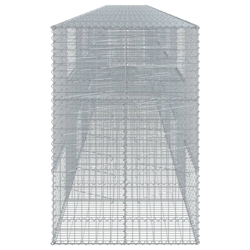 Panier gabion avec couvercle 1200x100x150 cm fer galvanisé