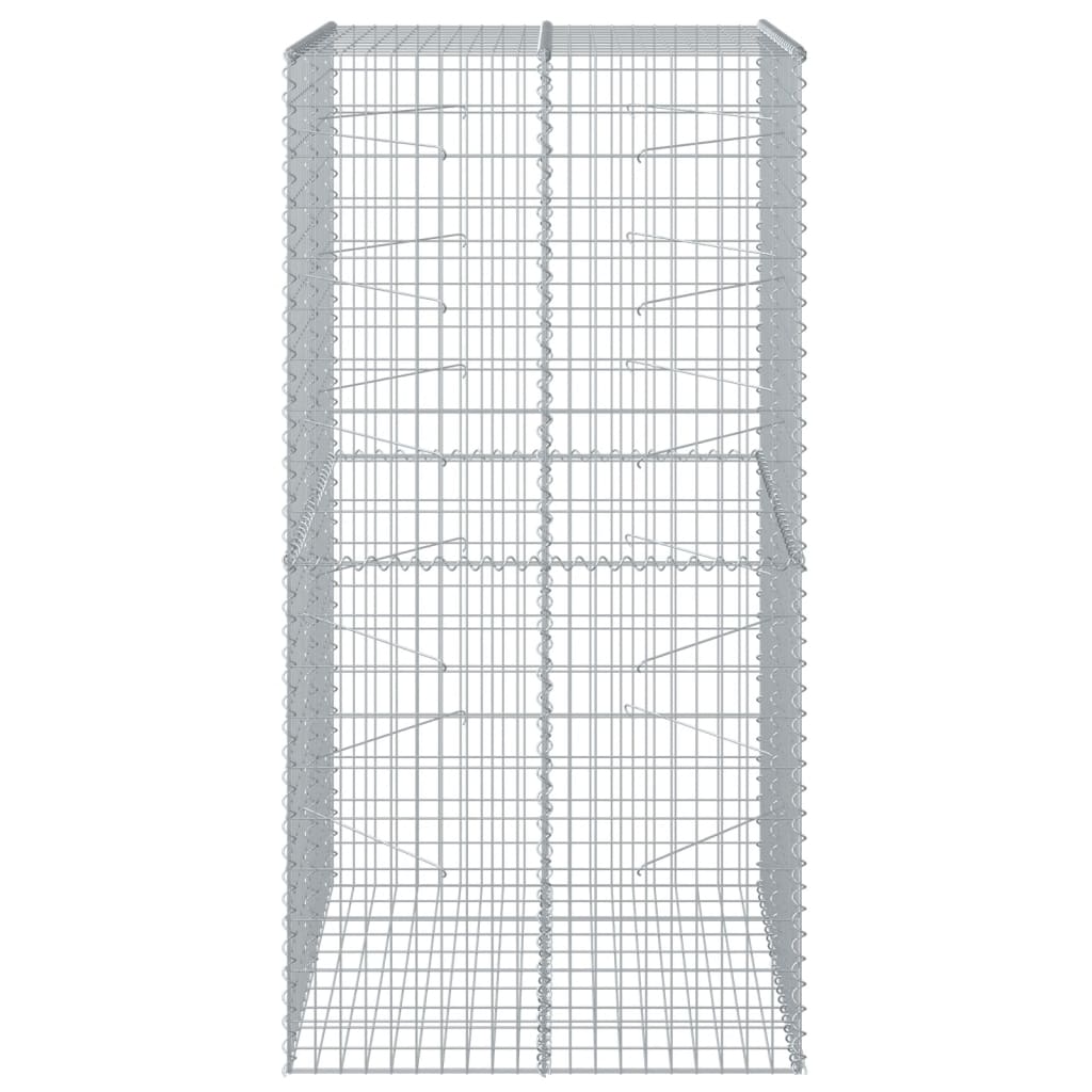 Panier gabion avec couvercle 100x100x200 cm fer galvanisé