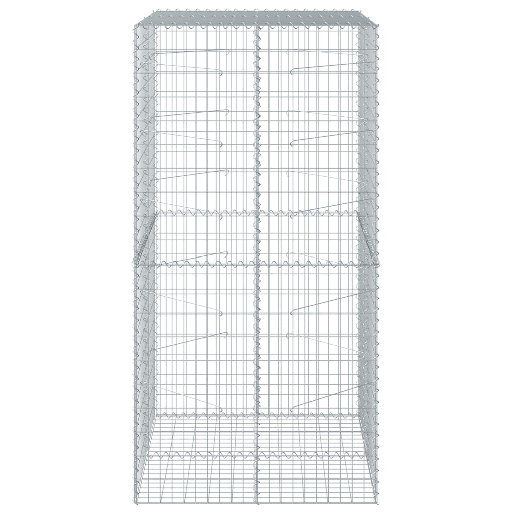 Panier gabion avec couvercle 100x100x200 cm fer galvanisé