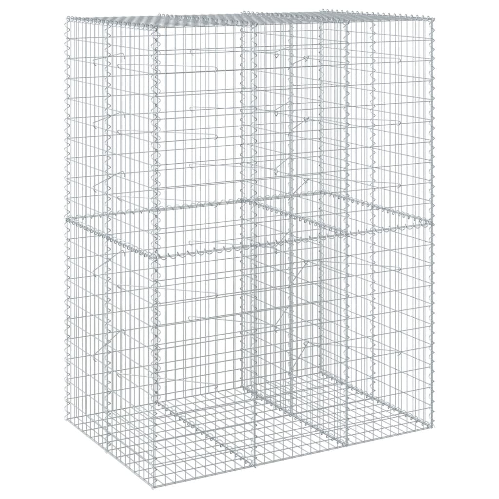 Panier gabion avec couvercle 150x100x200 cm fer galvanisé